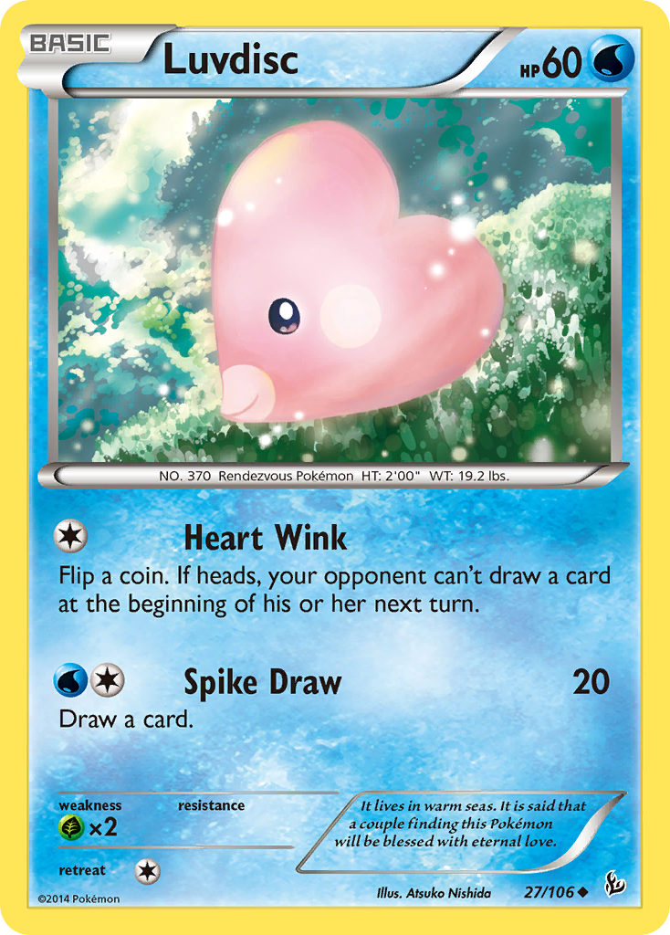 Luvdisc (27/106) [XY: Flashfire] | Gam3 Escape