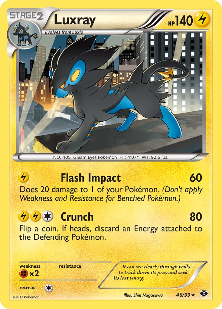 Luxray (46/99) (Cracked Ice Holo) (Blister Exclusive) [Black & White: Next Destinies] | Gam3 Escape