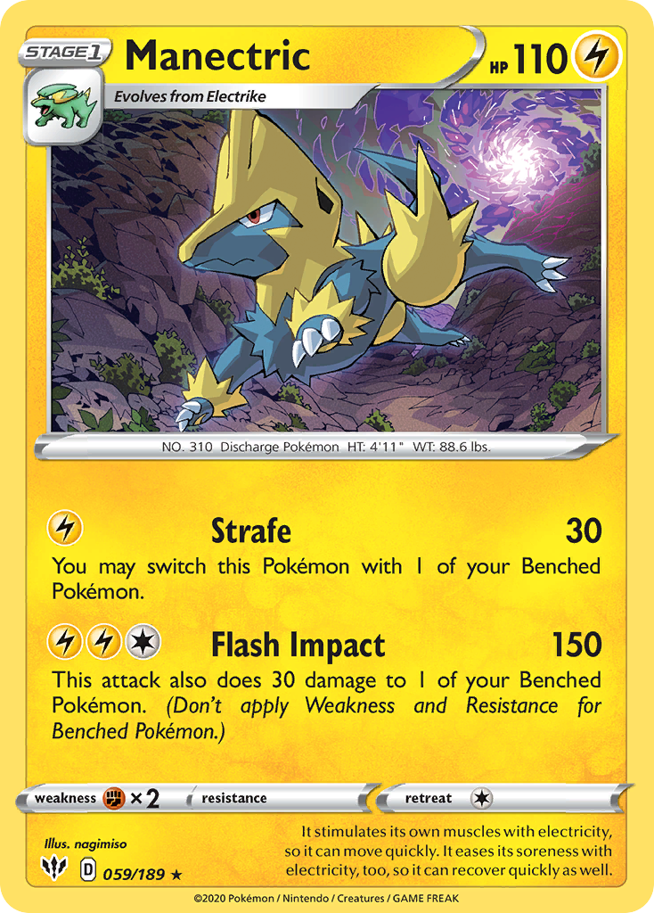 Manectric (059/189) [Sword & Shield: Darkness Ablaze] | Gam3 Escape