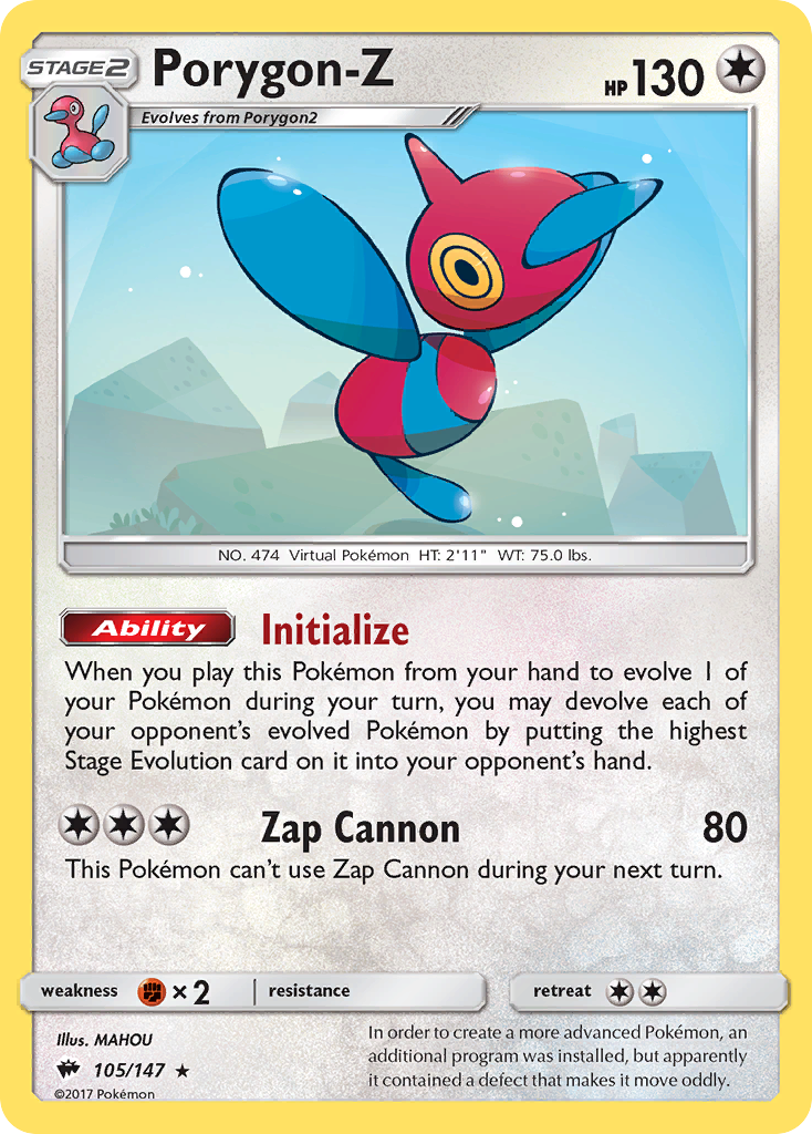 Porygon-Z (105/147) [Sun & Moon: Burning Shadows] | Gam3 Escape