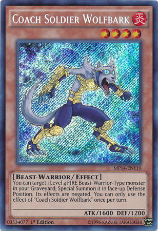 Coach Soldier Wolfbark [MP14-EN119] Secret Rare | Gam3 Escape