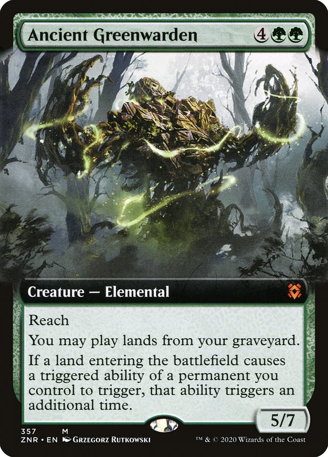 Ancient Greenwarden (Extended Art) [Zendikar Rising] | Gam3 Escape