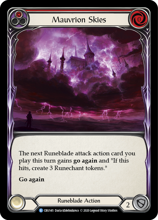 Mauvrion Skies (Red) [CRU145] 1st Edition Rainbow Foil | Gam3 Escape