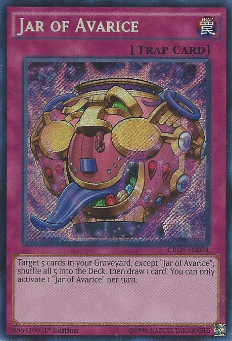 Jar of Avarice [CROS-EN074] Secret Rare | Gam3 Escape