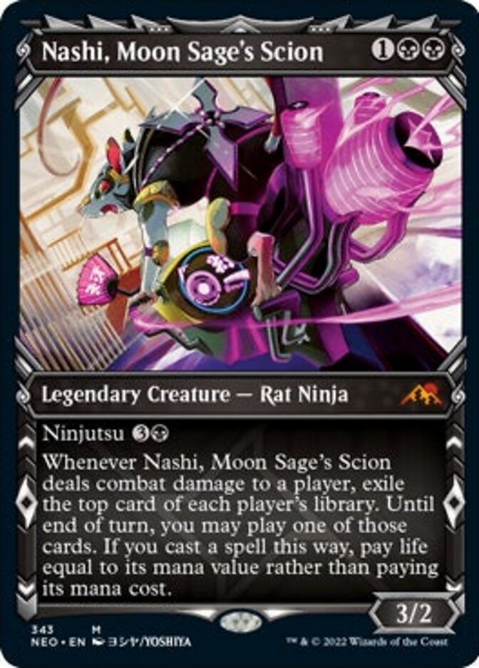 Nashi, Moon Sage's Scion (Showcase Ninja) [Kamigawa: Neon Dynasty] | Gam3 Escape