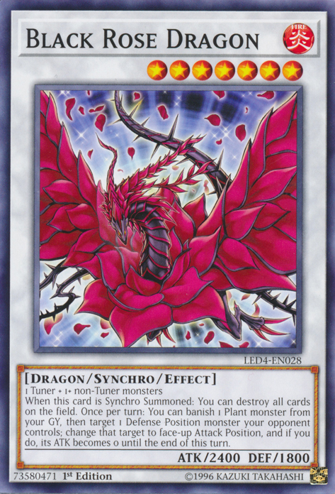 Black Rose Dragon [LED4-EN028] Common | Gam3 Escape