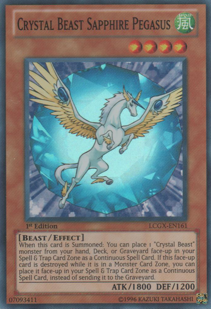 Crystal Beast Sapphire Pegasus [LCGX-EN161] Super Rare | Gam3 Escape