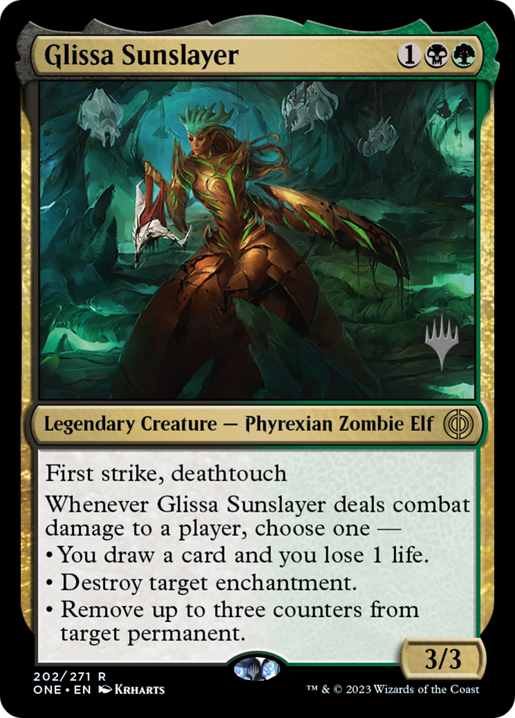 Glissa Sunslayer (Promo Pack) [Phyrexia: All Will Be One Promos] | Gam3 Escape