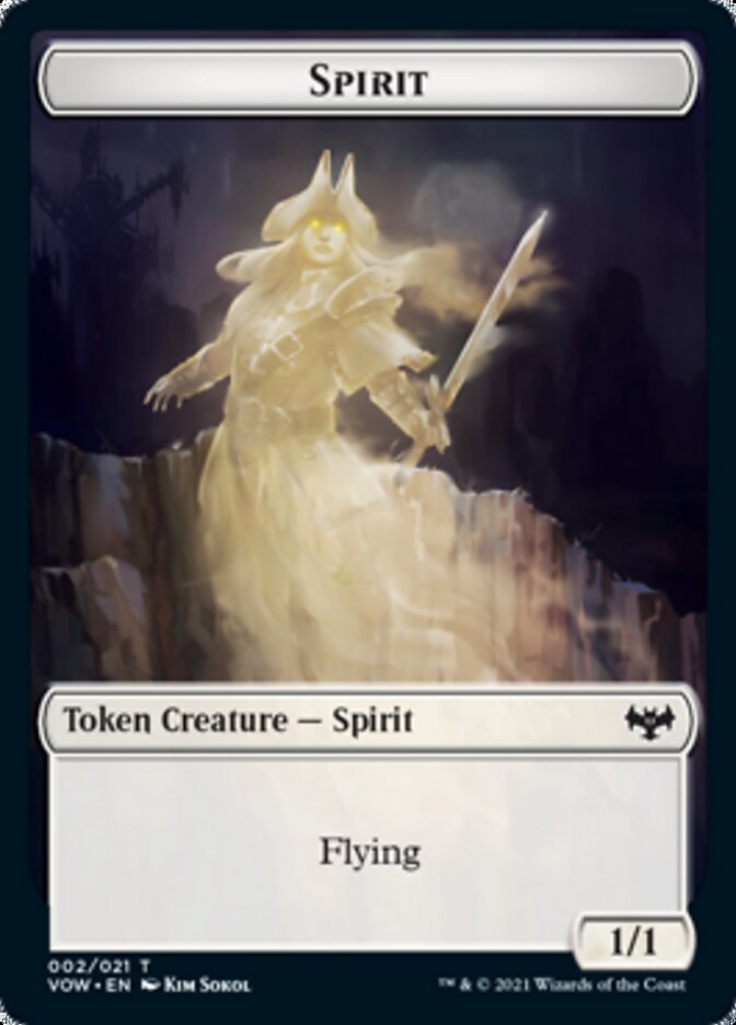 Spirit Token (002) [Innistrad: Crimson Vow Tokens] | Gam3 Escape