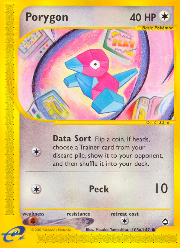 Porygon (103a/147) [Aquapolis] | Gam3 Escape