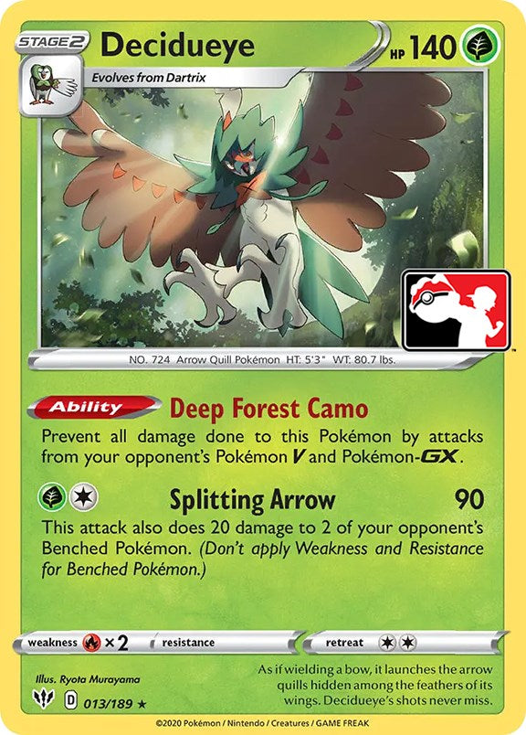 Decidueye (013/189) [Prize Pack Series One] | Gam3 Escape