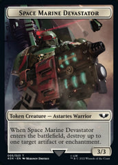 Soldier (002) // Space Marine Devastator Double-sided Token [Universes Beyond: Warhammer 40,000 Tokens] | Gam3 Escape