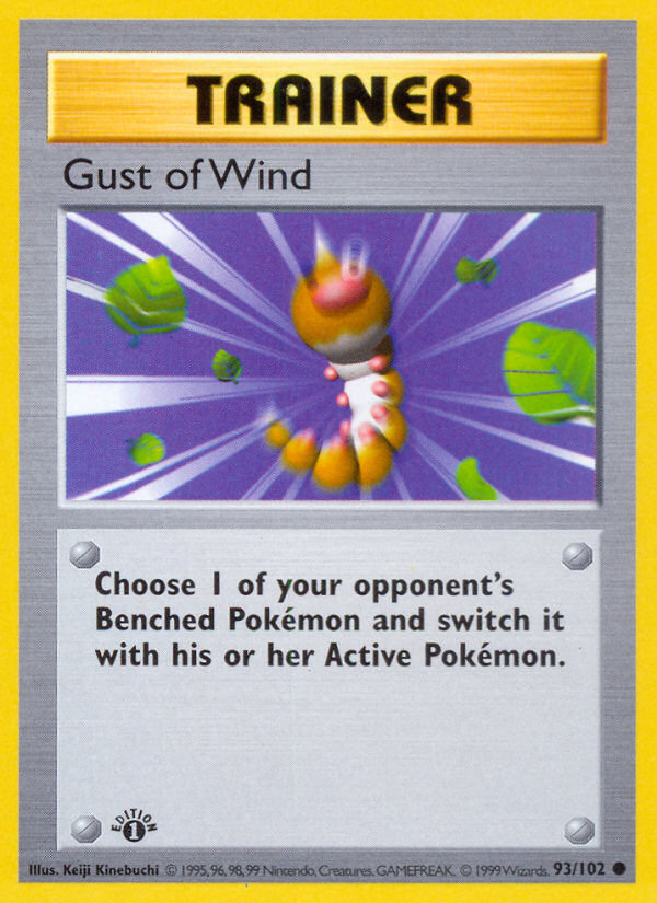 Gust of Wind (93/102) (Shadowless) [Base Set 1st Edition] | Gam3 Escape
