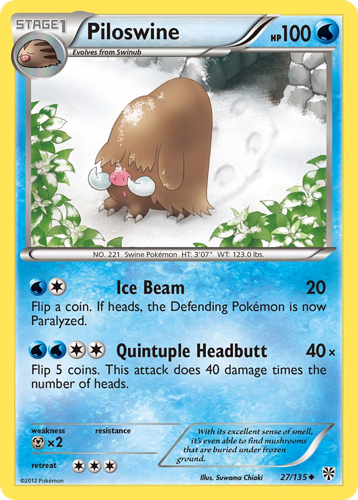 Piloswine (27/135) [Black & White: Plasma Storm] | Gam3 Escape