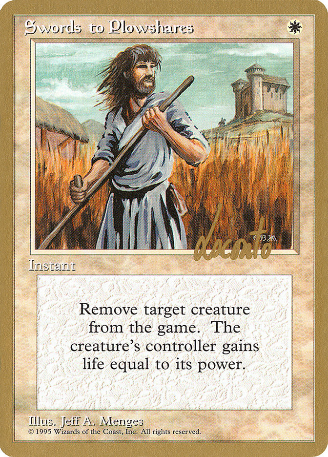 Swords to Plowshares (Michael Loconto) [Pro Tour Collector Set] | Gam3 Escape