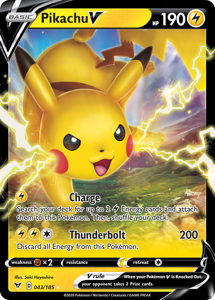 Pikachu V (043/185) [Sword & Shield: Vivid Voltage] | Gam3 Escape