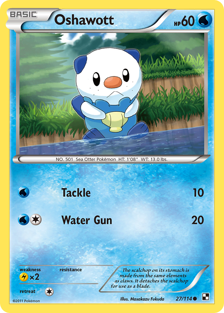 Oshawott (27/114) [Black & White: Base Set] | Gam3 Escape