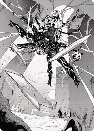Kaito, Dancing Shadow 2 Art Card [Phyrexia: All Will Be One Art Series] | Gam3 Escape