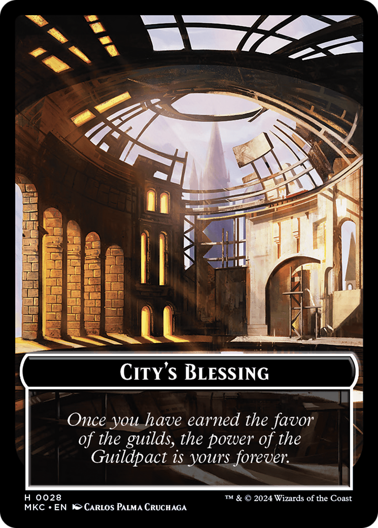 City's Blessing // Zombie Double-Sided Token [Murders at Karlov Manor Commander Tokens] | Gam3 Escape
