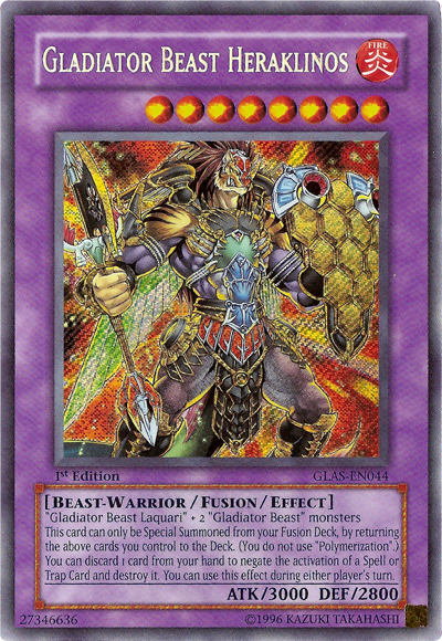 Gladiator Beast Heraklinos [GLAS-EN044] Secret Rare | Gam3 Escape