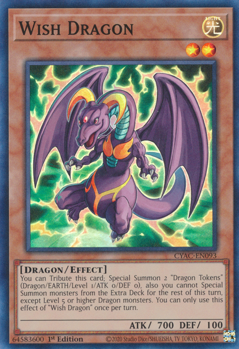 Wish Dragon [CYAC-EN093] Super Rare | Gam3 Escape