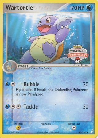 Wartortle (42/100) (States Championship Promo) [EX: Crystal Guardians] | Gam3 Escape