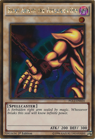 Right Arm of the Forbidden One [PGL2-EN024] Gold Rare | Gam3 Escape