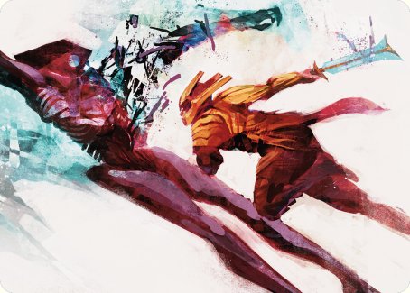 Hexgold Slash Art Card [Phyrexia: All Will Be One Art Series] | Gam3 Escape