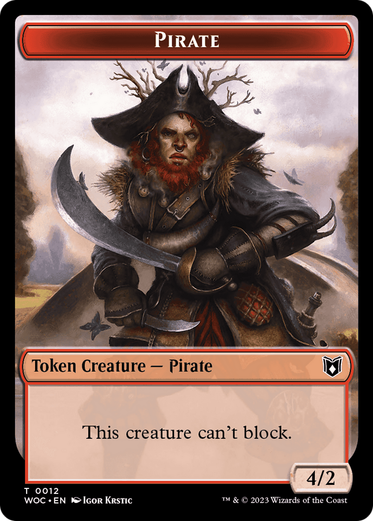 Pirate // Human Double-Sided Token [Wilds of Eldraine Commander Tokens] | Gam3 Escape
