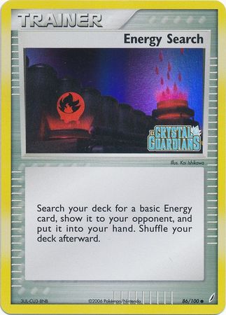 Energy Search (86/100) (Stamped) [EX: Crystal Guardians] | Gam3 Escape