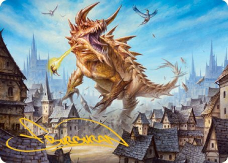 Tarrasque Art Card (Gold-Stamped Signature) [Dungeons & Dragons: Adventures in the Forgotten Realms Art Series] | Gam3 Escape