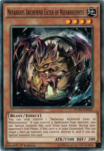 Nefarious Archfiend Eater of Nefariousness [DUEA-EN035] Common | Gam3 Escape