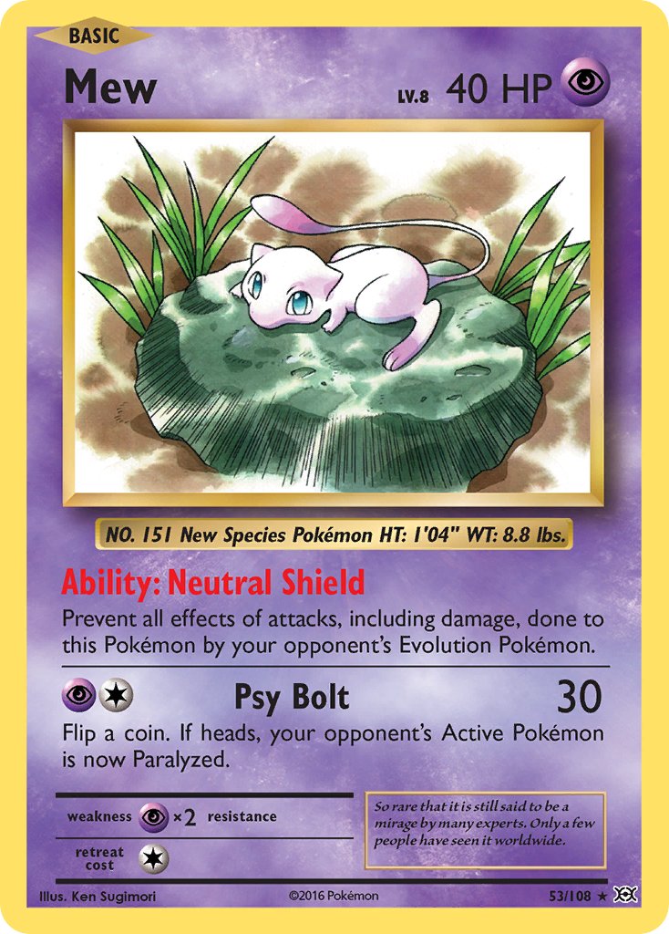 Mew (53/108) (Theme Deck Exclusive) [XY: Evolutions] | Gam3 Escape