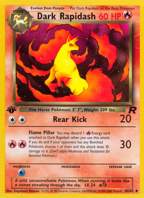 Dark Rapidash (44/82) [Team Rocket 1st Edition] | Gam3 Escape