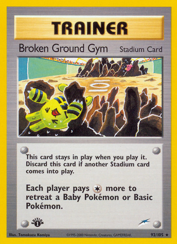 Broken Ground Gym (92/105) [Neo Destiny 1st Edition] | Gam3 Escape