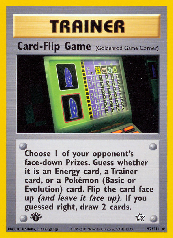 Card-Flip Game (92/111) [Neo Genesis 1st Edition] | Gam3 Escape