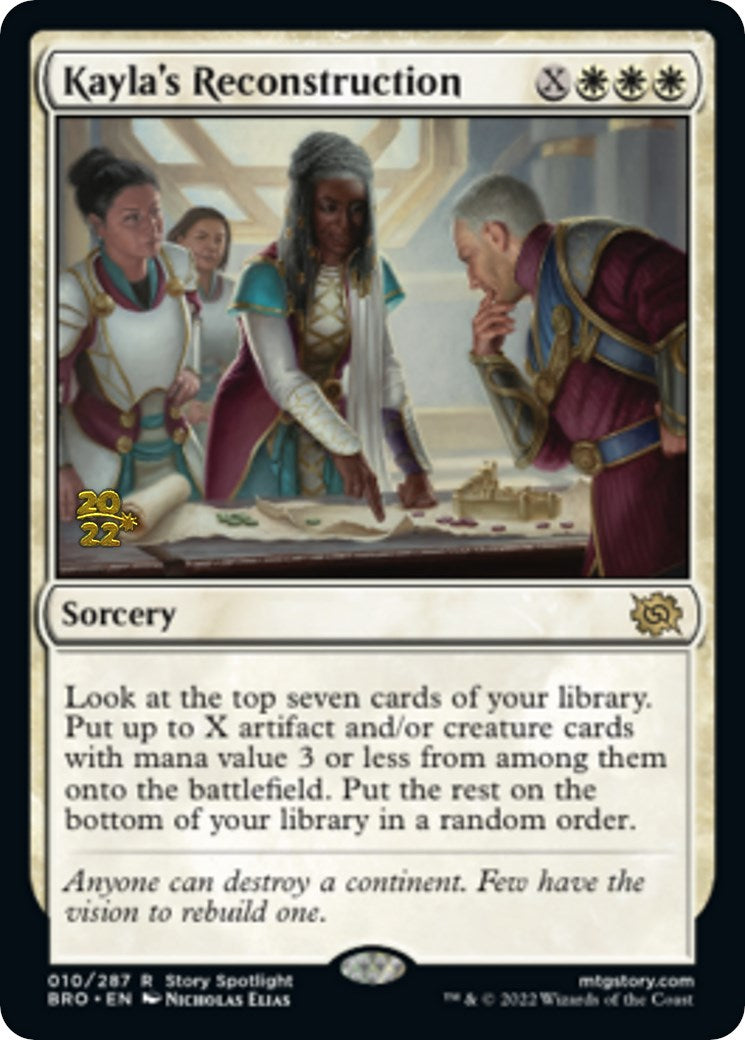 Kayla's Reconstruction [The Brothers' War: Prerelease Promos] | Gam3 Escape