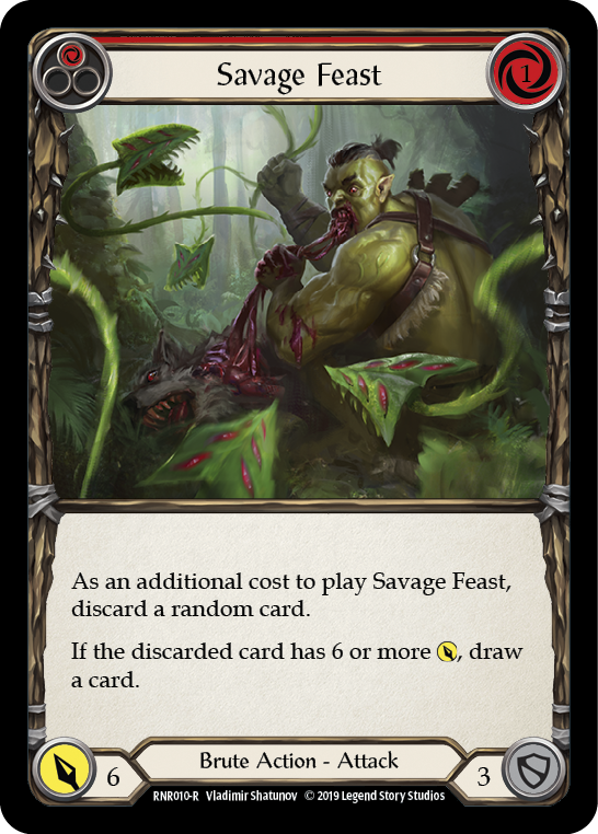 Savage Feast (Red) [RNR010-R] (Rhinar Hero Deck)  1st Edition Normal | Gam3 Escape