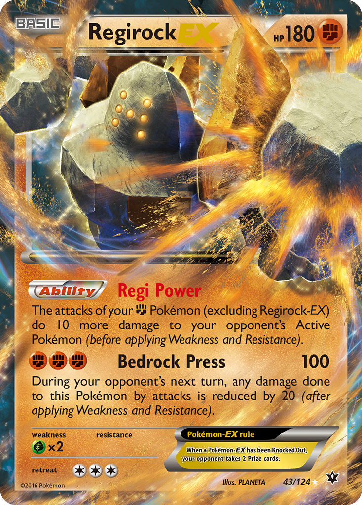 Regirock EX (43/124) [XY: Fates Collide] | Gam3 Escape