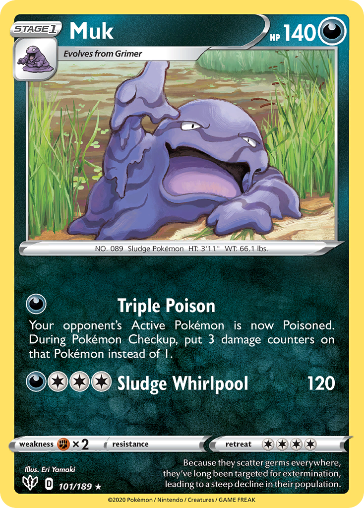 Muk (101/189) [Sword & Shield: Darkness Ablaze] | Gam3 Escape