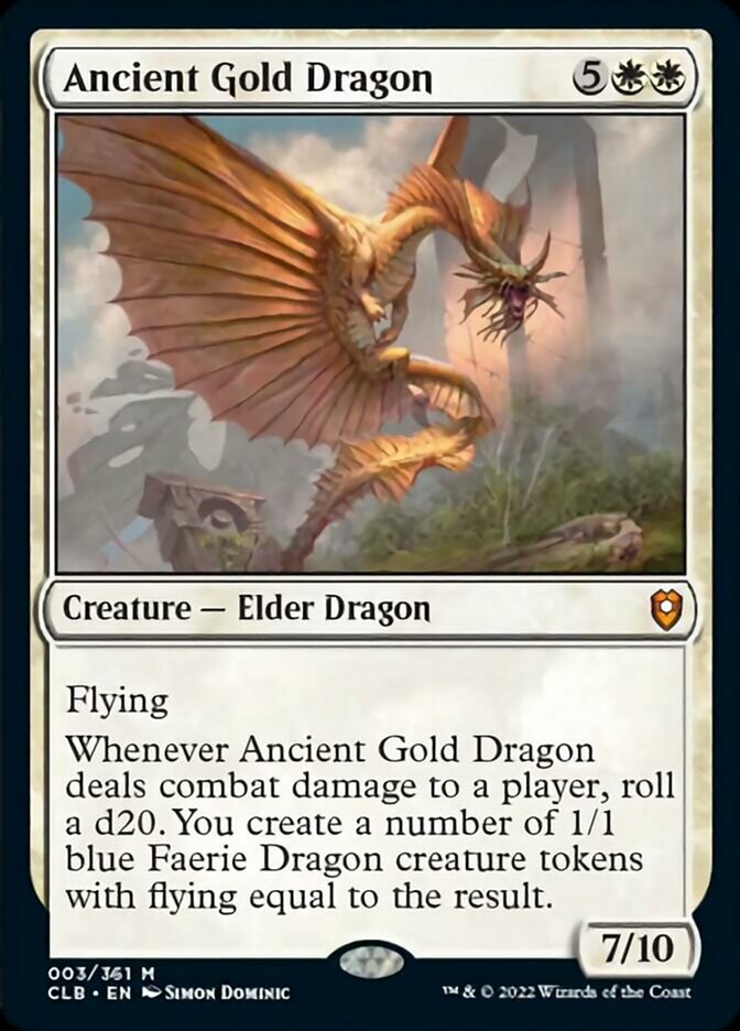 Ancient Gold Dragon [Commander Legends: Battle for Baldur's Gate] | Gam3 Escape