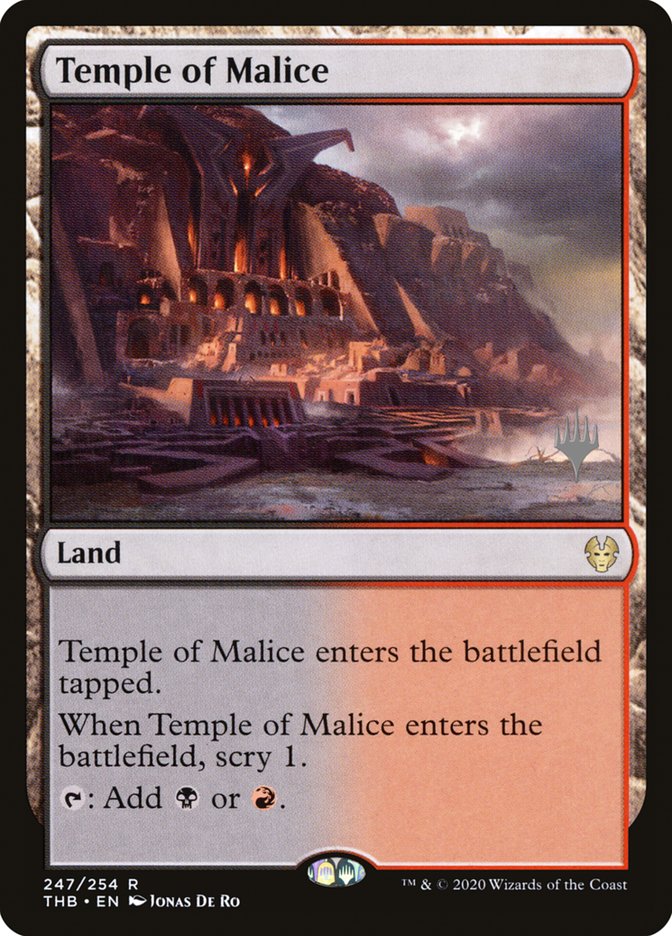 Temple of Malice (Promo Pack) [Theros Beyond Death Promos] | Gam3 Escape