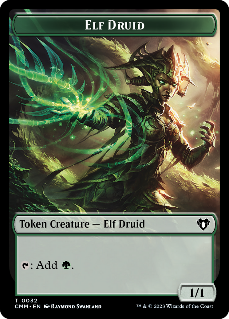 Elemental (0024) // Elf Druid Double-Sided Token [Commander Masters Tokens] | Gam3 Escape