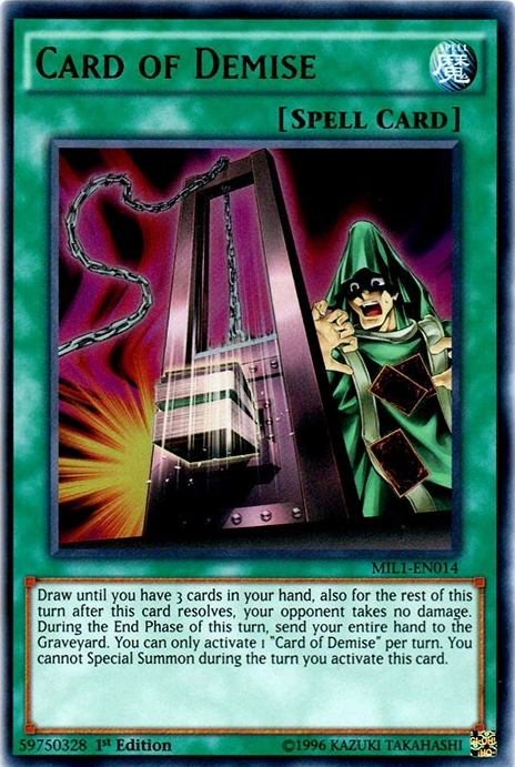 Card of Demise [MIL1-EN014] Ultra Rare | Gam3 Escape