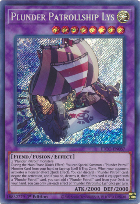 Plunder Patrollship Lys [ETCO-EN087] Secret Rare | Gam3 Escape