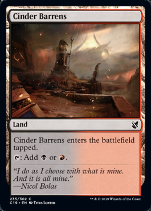 Cinder Barrens [Commander 2019] | Gam3 Escape