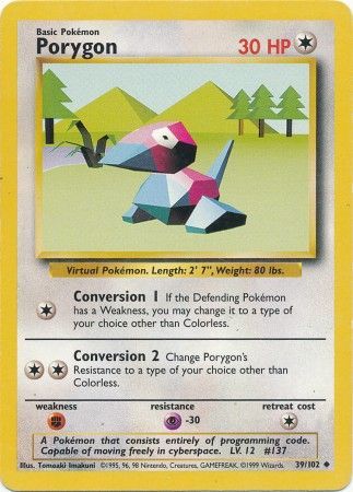 Porygon (39/102) [Base Set Unlimited] | Gam3 Escape