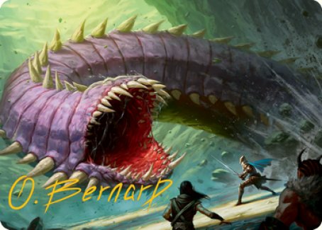 Purple Worm Art Card (Gold-Stamped Signature) [Dungeons & Dragons: Adventures in the Forgotten Realms Art Series] | Gam3 Escape