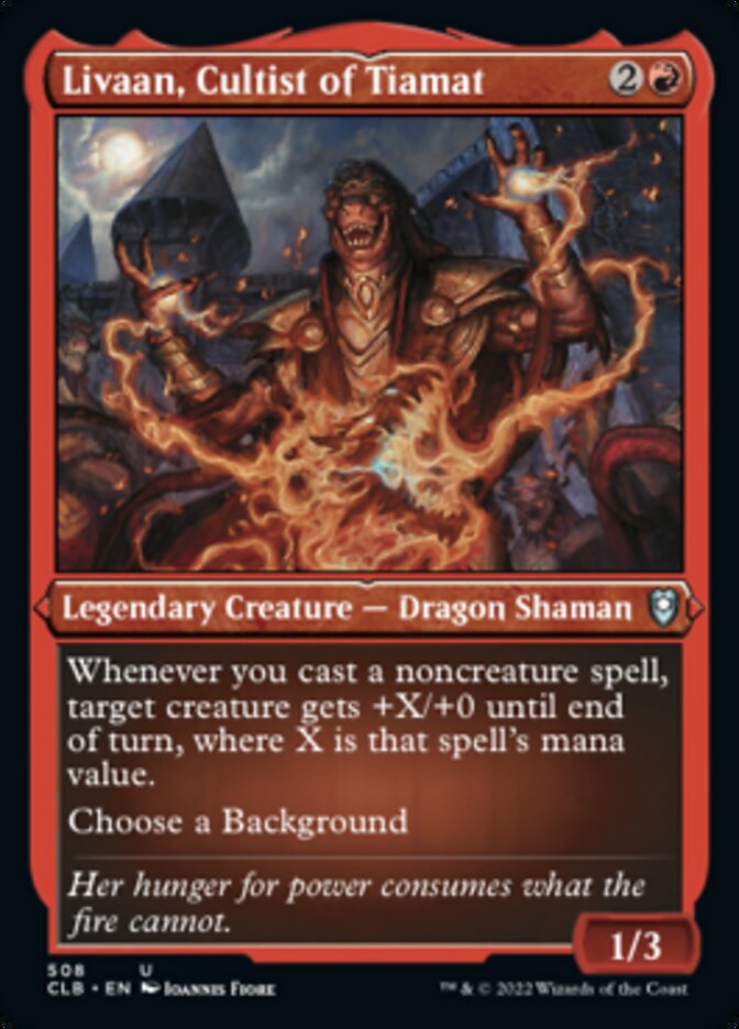 Livaan, Cultist of Tiamat (Foil Etched) [Commander Legends: Battle for Baldur's Gate] | Gam3 Escape
