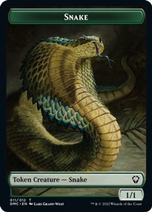 Human // Snake Double-sided Token [Dominaria United Commander Tokens] | Gam3 Escape